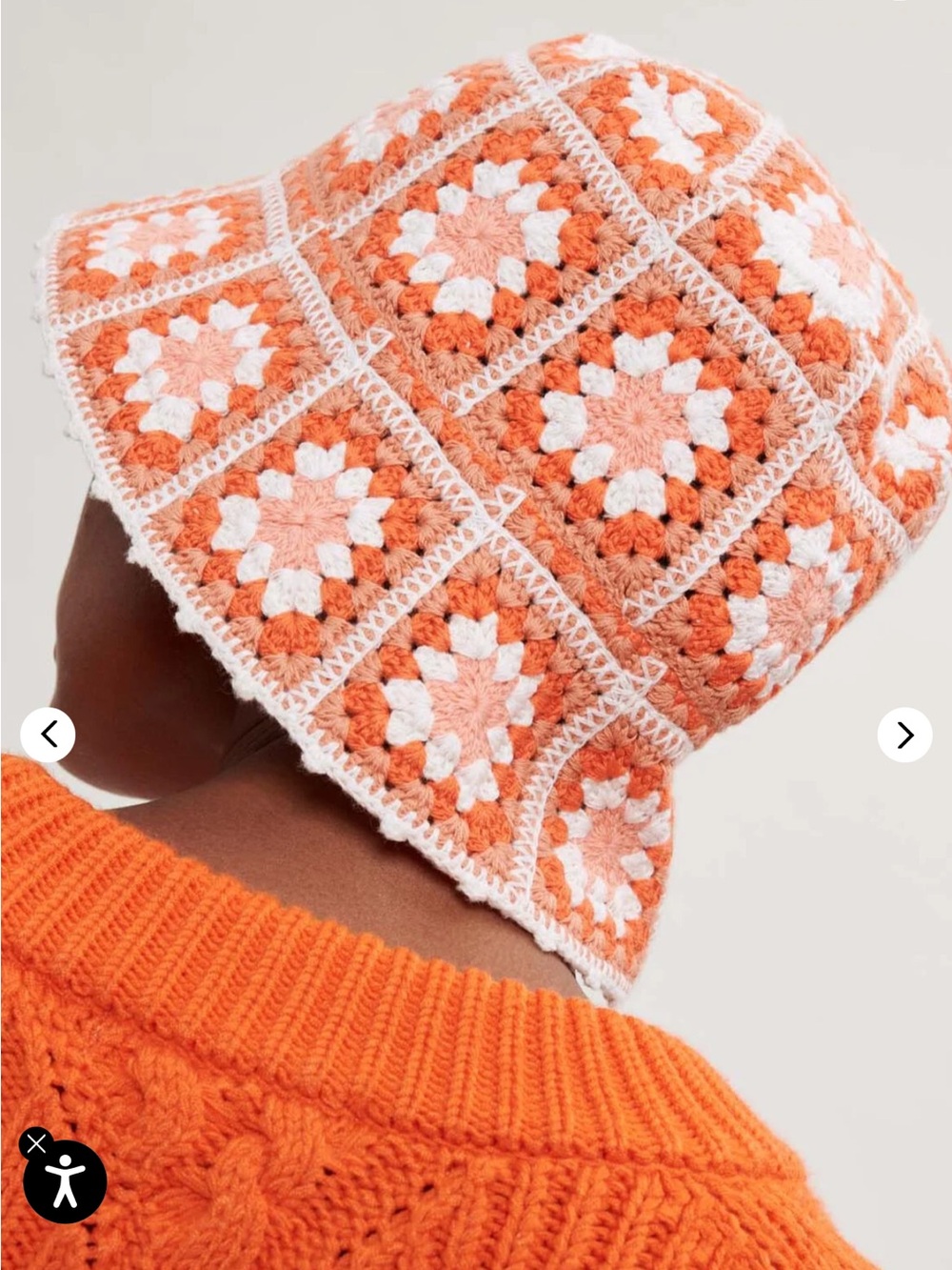 🔥Maje  Crochet Patchwork Afghan Handmade Bucket Hat Pristine! Price Firm!